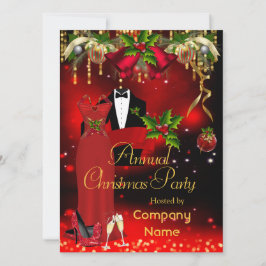 Corporate Formal-jul-Julfesten Red Inbjudningar