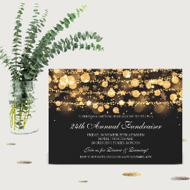 Corporate Fundraiser Guld Sparkling String Ljus Inbjudningar