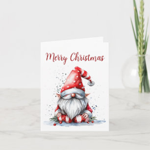 Corporate Glad helg Gnome Folded Hälsning Kort