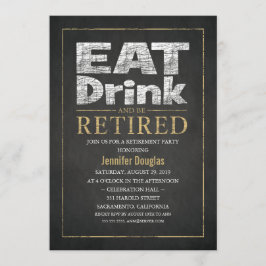 Corporate Guld Effect Funny Pension Party Inbjudningar