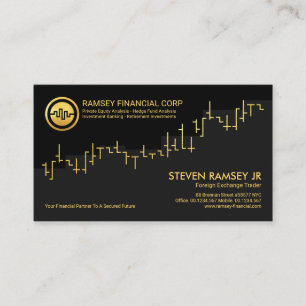 Corporate Guld Lagrar Graph, Financial Advisor Visitkort
