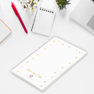 Corporate Guld Stars Peace, Joy Hope Company Logot Post-it Block