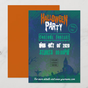 Corporate Halloween Costume Party-inbjudan Inbjudningar