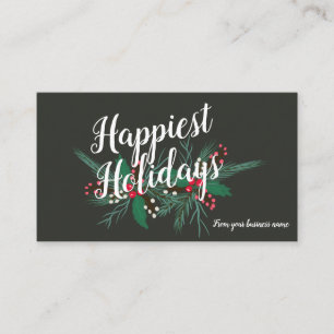 Corporate hälsning mistletoe vattenfärgsröd gr visitkort