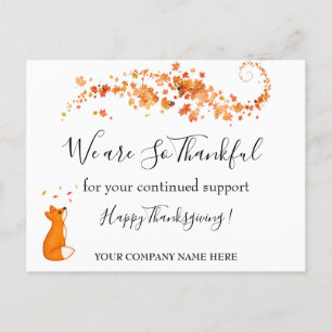 Corporate Happy thanksgiving Helg Vykort