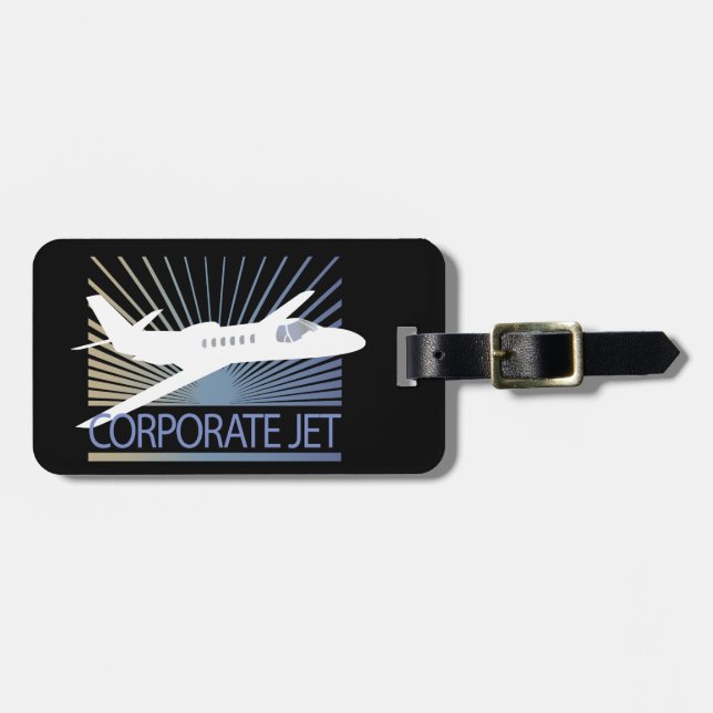 Corporate Jet Aircraft Bagagebricka (Horisontell Framsida)
