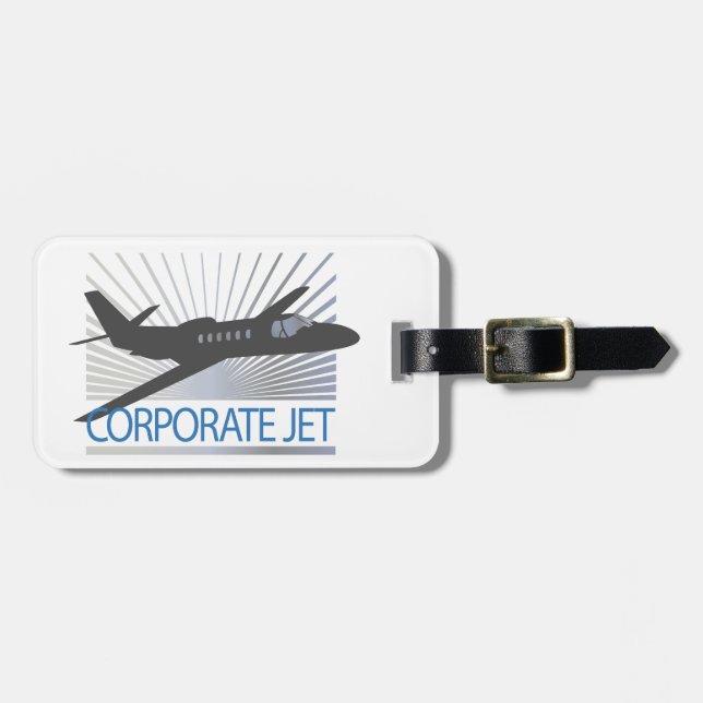 Corporate Jet Aircraft Bagagebricka (Horisontell Framsida)