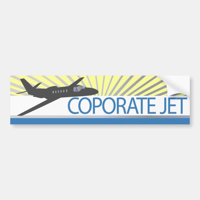 Corporate Jet Aircraft Bildekal (Framsidan)