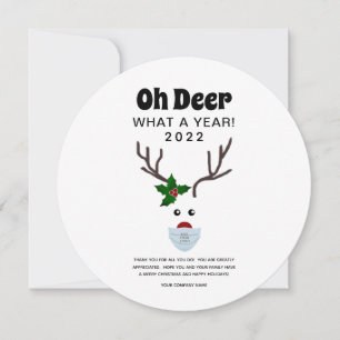 Corporate jul 2022 Logotyp Retro Roligt Reindeer Julkort