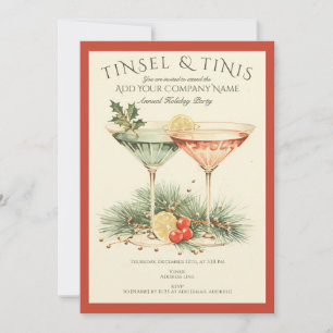 Corporate jul Ljus Office Helgdag Cocktail Inbjudningar