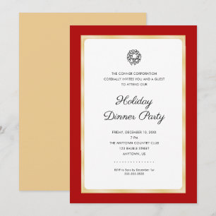 Corporate jul Party Simple Classic Inbjudningar