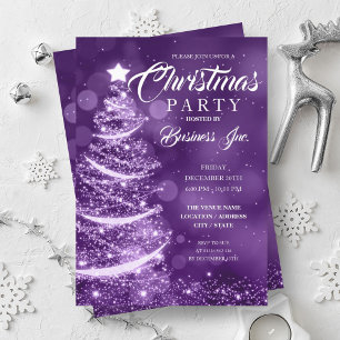 CORPORATE JULGRAN GNISTRA LILA PARTY INBJUDNINGAR