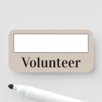 Corporate, Konservativet "Volunteer" Namn bricka