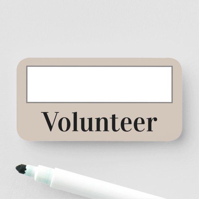 Corporate, Konservativet "Volunteer" Namn bricka Namnbricka (På plats)