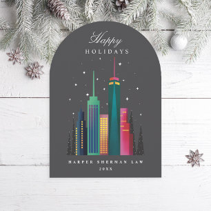 Corporate Office City Skyline Business Arch Diecut Inbjudningar