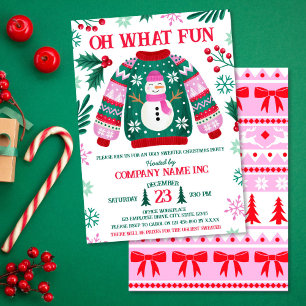 Corporate Office Helgdag Ugly Sweater Party Inbjudningar