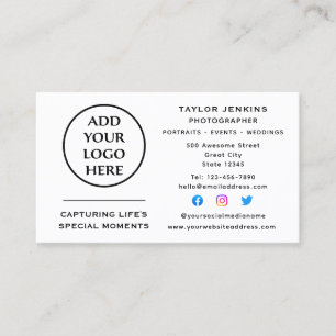 Corporate Professionell Company Logotyp Social Med Visitkort