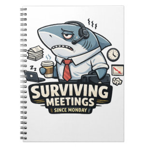 Corporate Shark Notebook Överleva möten ärligt Anteckningsbok