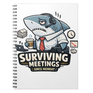 Corporate Shark Notebook | Överleva möten ärligt Anteckningsbok