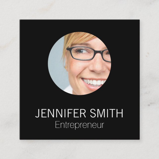 Corporate Sleek Fyrkantigt Visitkort (Framsida)