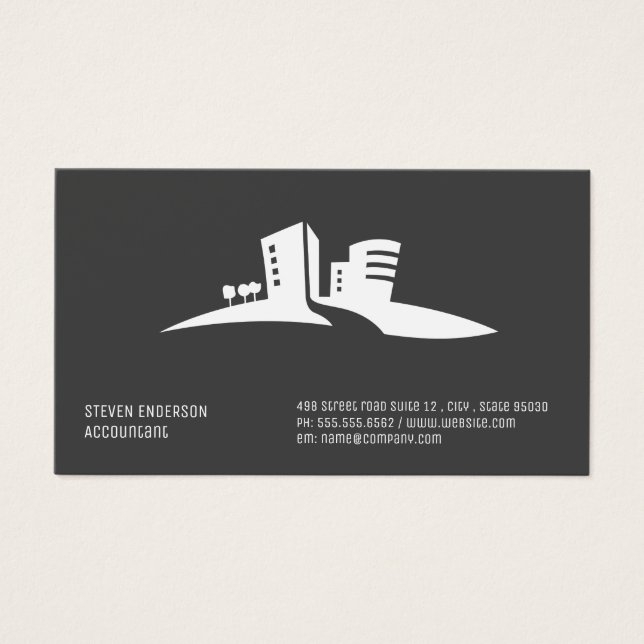 Corporate Stil | Ikon för Byggnad Visitkort (Framsidan)