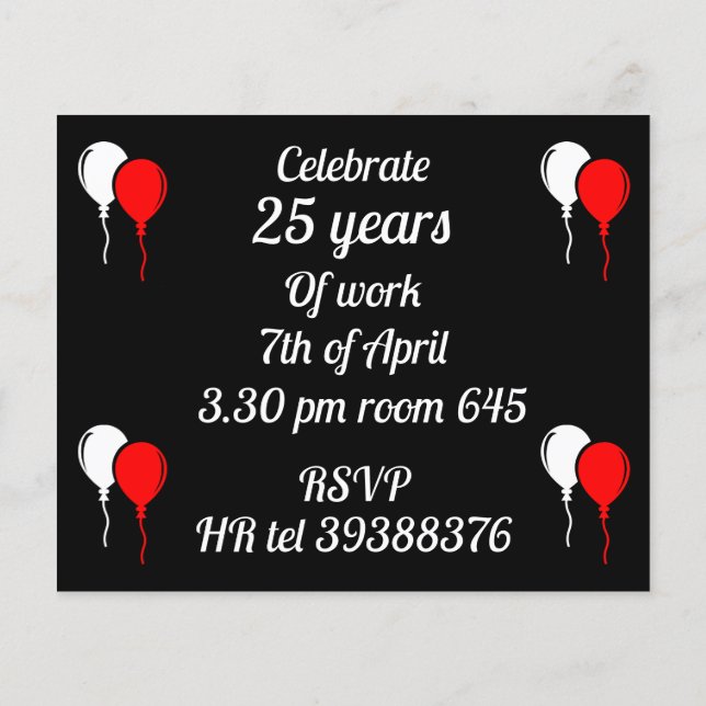 Corporate Surprise Pension Party Flygblad (Baksidan)