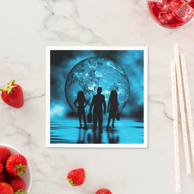 Corporate Team Silhouette Futuristiska Business Pappersservett (Skapare uppladdad)