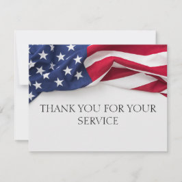 Corporate THANK YOU Veterans American Flag Cards Tack Kort
