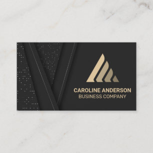 Corporate Triangle Logotyp Guld Visitkort