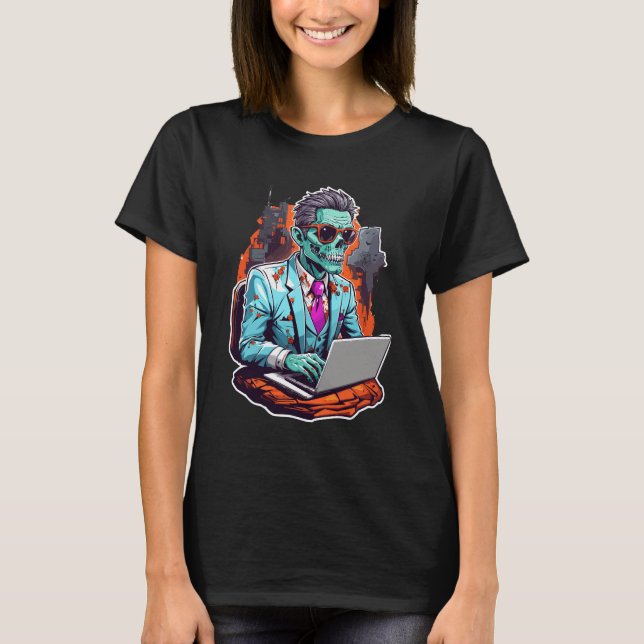 Corporate Zombie | Halloween T Shirt (Framsida)