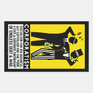 Corporatism Stickers Rektangulärt Klistermärke