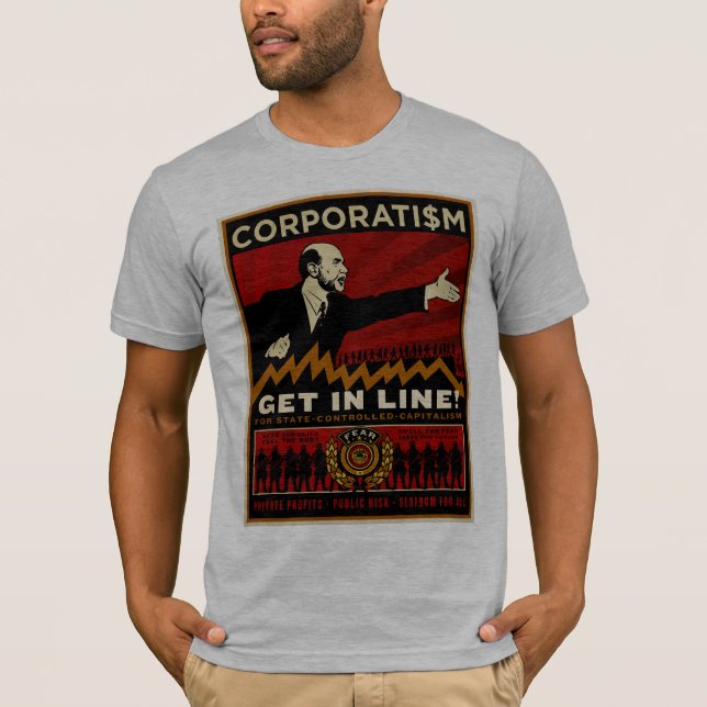 Corporatismskjorta Tee Shirt (Framsida)