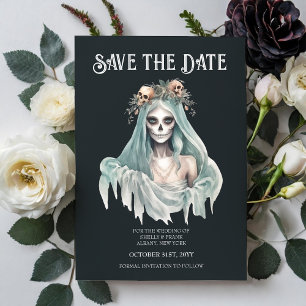 Corpse Bride Mint Halloween Spara datumet Inbjudningar