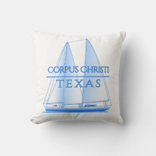 Corpus Christi Coastal Nautical Sailing Sailor Kudde
