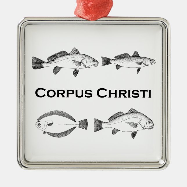 Corpus Christi fiske - Saltwaterfisk Julgransprydnad Metall (Framsidan)