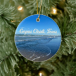 Corpus Christi Texas Beach Vågar Ocean Photography Julgransprydnad Keramik<br><div class="desc">Snygg Corpus Christi,  Texas julprydnad med söt blå himmel och oceanen vågar under en sommardag. Texanerna kommer att kärlek denna strandfotografi av kusten.</div>