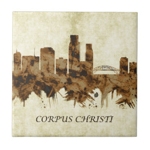 Corpus Christi Texas Cityscape Kakelplatta