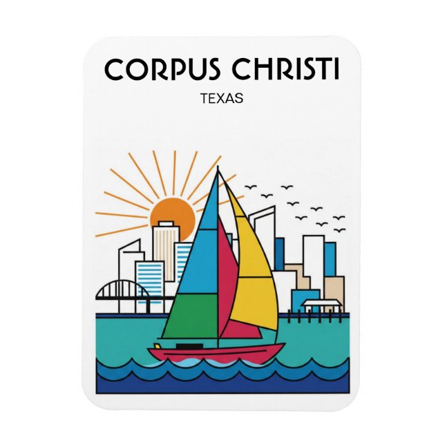 Corpus Christi Texas Magnet (Vertikal)