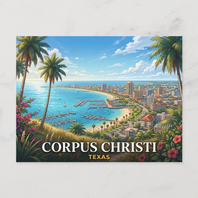 Corpus Christi Texas Resa Vykort (Framsida)