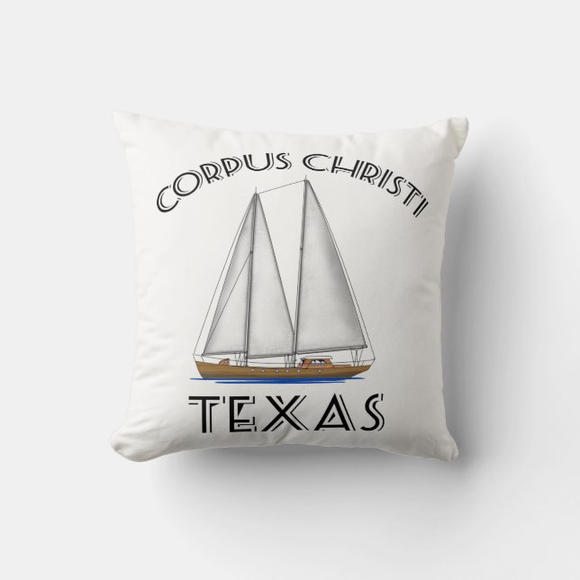 Corpus Christi Texas Sailing Kudde (Framsida)