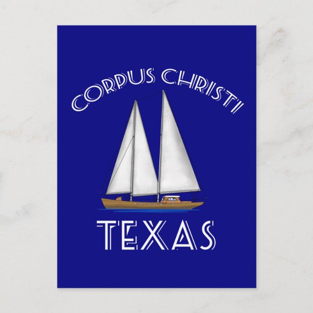 Corpus Christi Texas Sailing Vykort (Framsida)