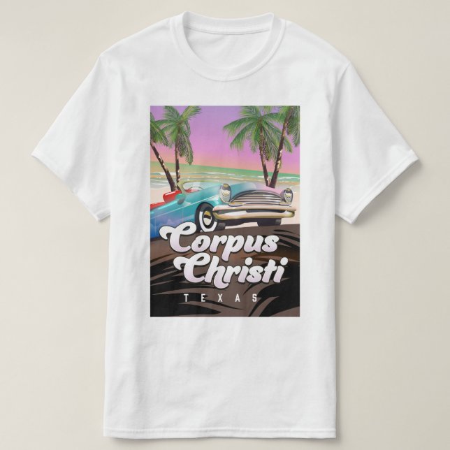 Corpus Christi Texas semester poster T Shirt (Design framsida)