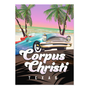 Corpus Christi Texas semesterplansaffisch Fototryck