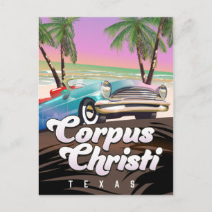 Corpus Christi Texas semesterplansaffisch Vykort