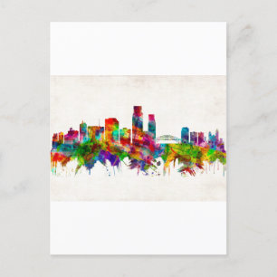 Corpus Christi Texas Skyline Inbjudan Vykort