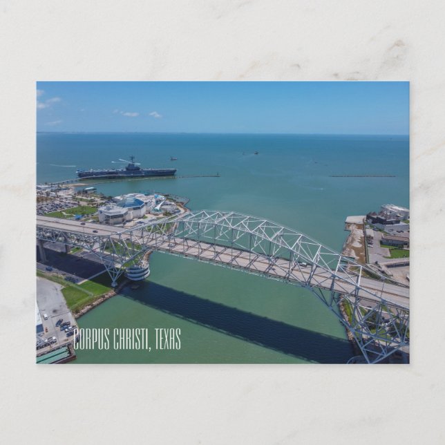 Corpus Christi USS Lexington State Aquarium Card Vykort (Framsida)