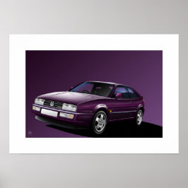 Corrado VR6-kupe Poster illustration