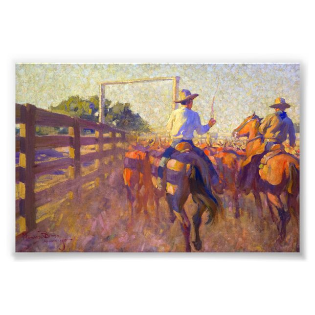 Corral Dust av Maynard Dixon Fototryck (Framsidan)