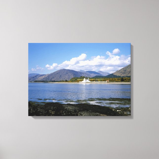 Corran Lighthouse Loch Linnhe Scotland Canvastryck (Framsida)