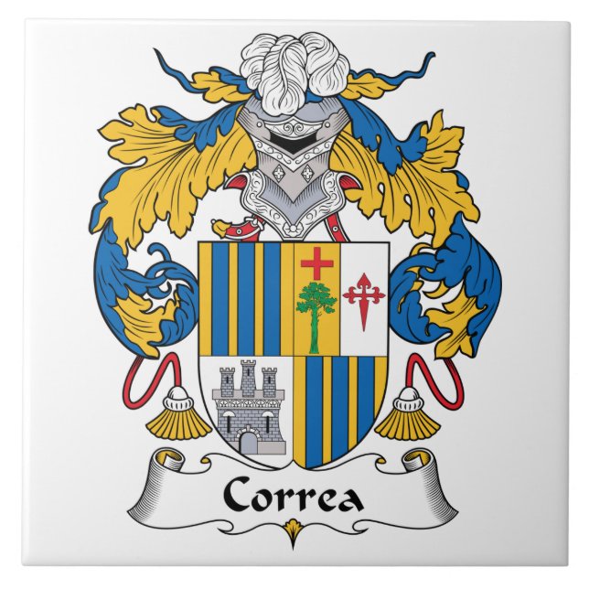 Correa familjvapensköld kakelplatta (Framsidan)